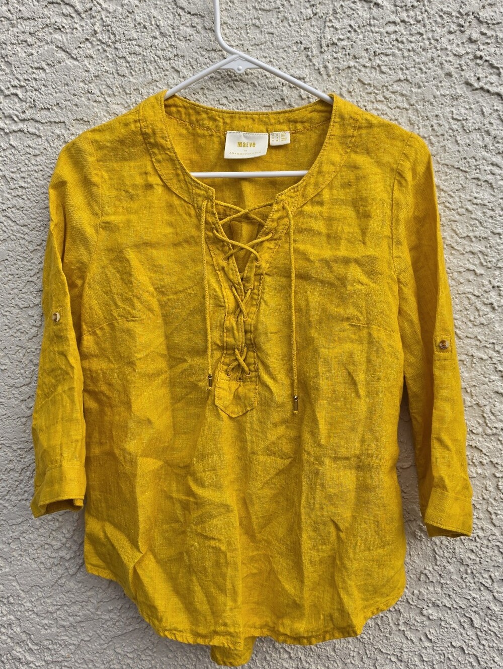 Maeve Anthropologie Linen Tunic Top